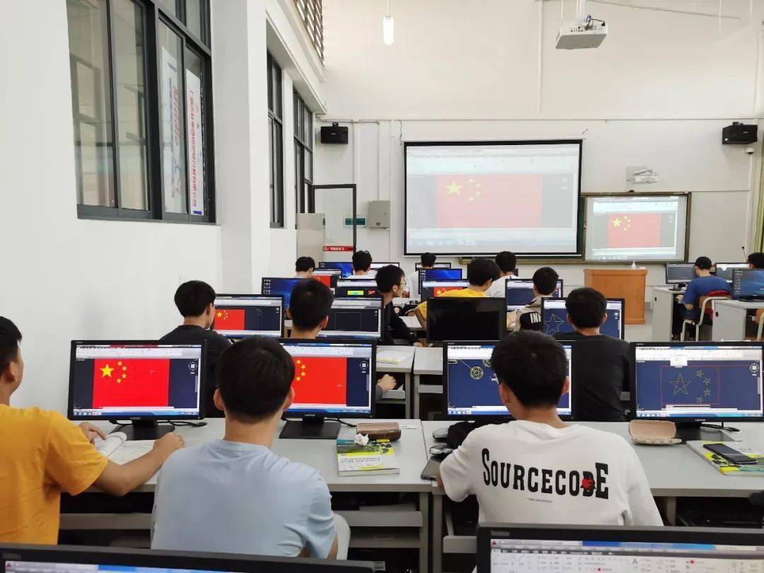 仪式专业团队教师到口罩生产企业技术服务专业团队教师合影学生在数控