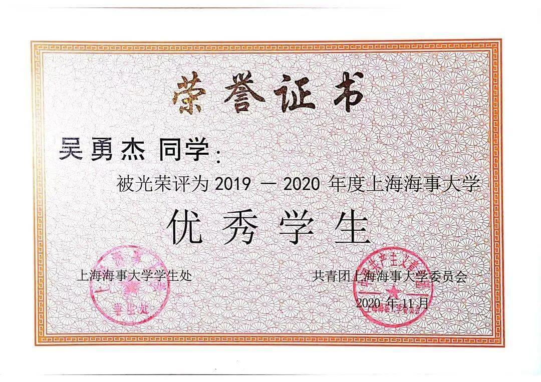 2022优秀毕业生 | 吴勇杰:慎思勤行,始终如一!