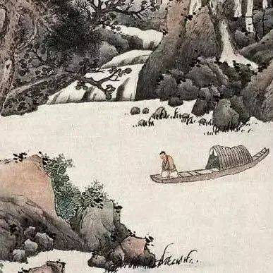 鉴赏:漂荡在古代名画里的“一叶扁舟”_局部_山水画_佚名