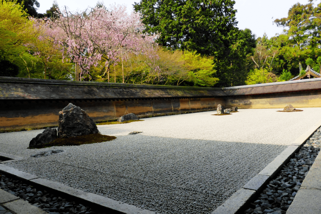 日本龙安寺石庭图片