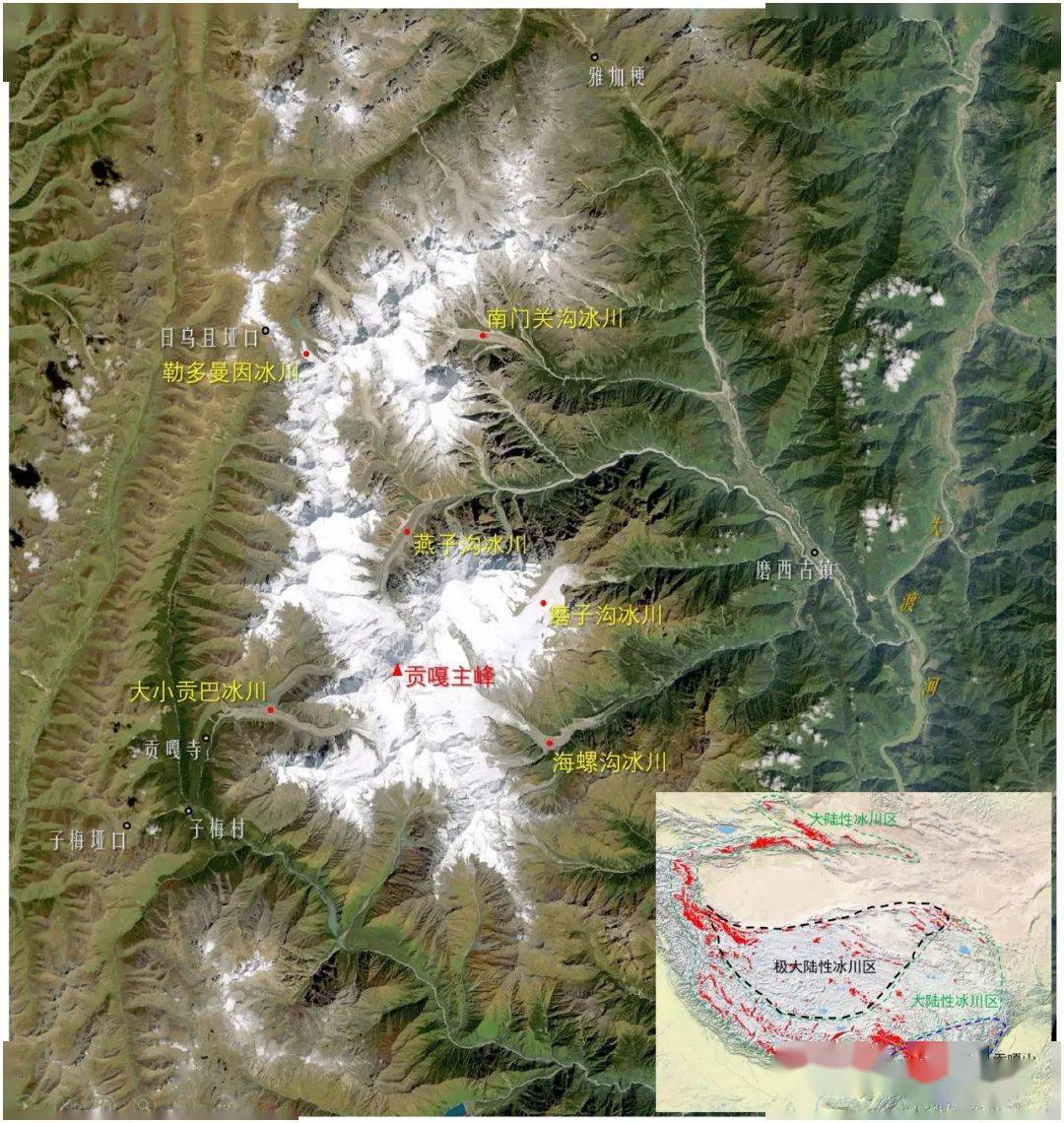 贡嘎山身为蜀山之王的奥秘青藏高原东南缘最大的海洋型冰川群发源地