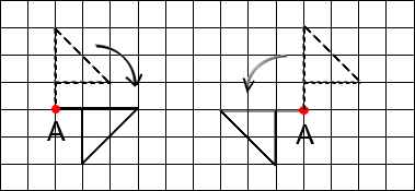【错因分析】画出小旗绕点a逆时针旋转90°后的图形.