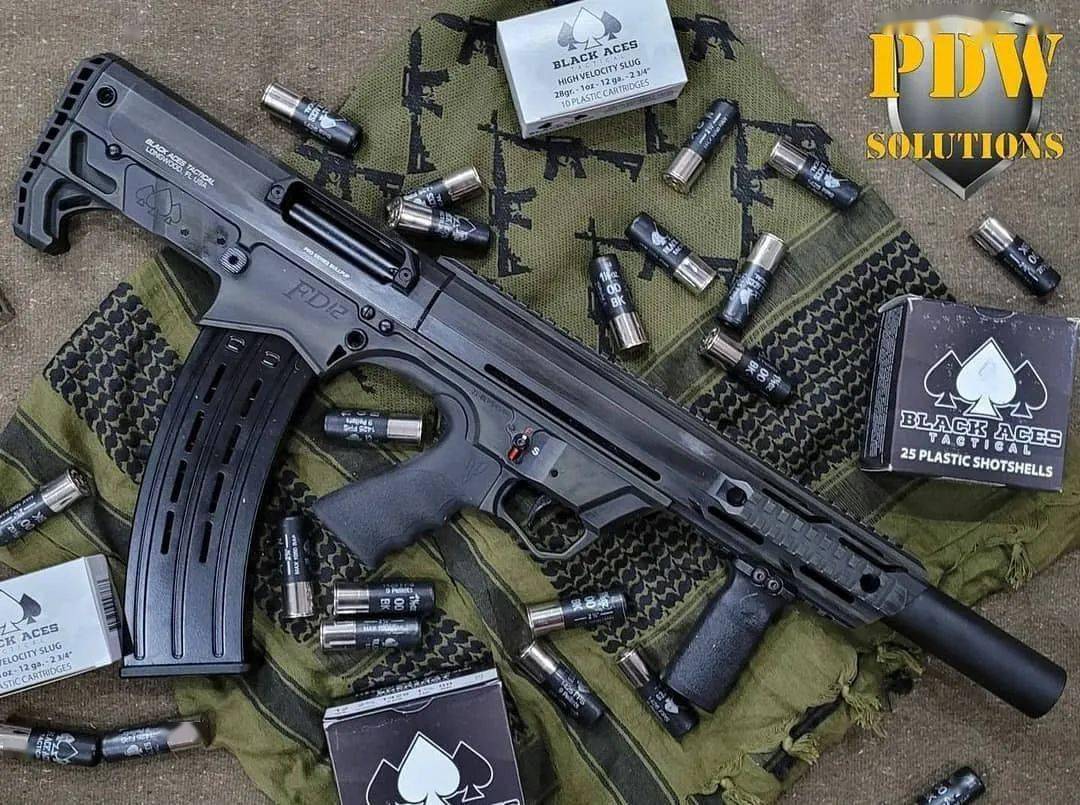 面杀伤武器blackacestactical霰弹枪美图