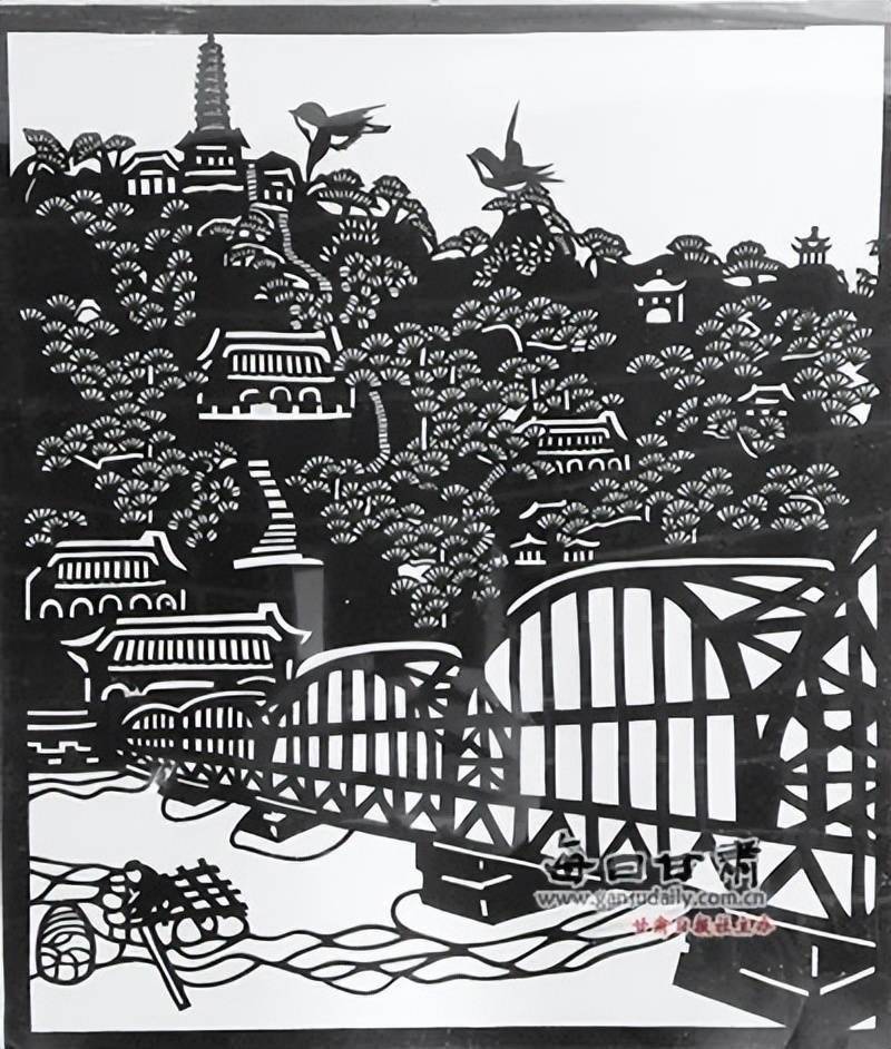 甘肃兰州黄河北岸:金城关叶长友老师传承剪纸_民间_窗花_图案