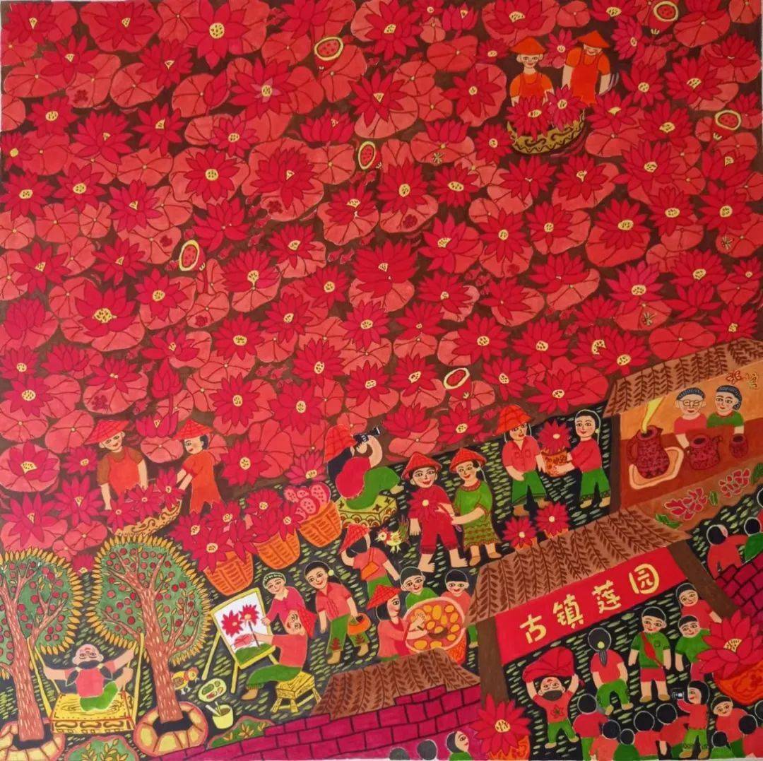 北仑区3幅农民画入展浙江省现代民间绘画农民画作品展