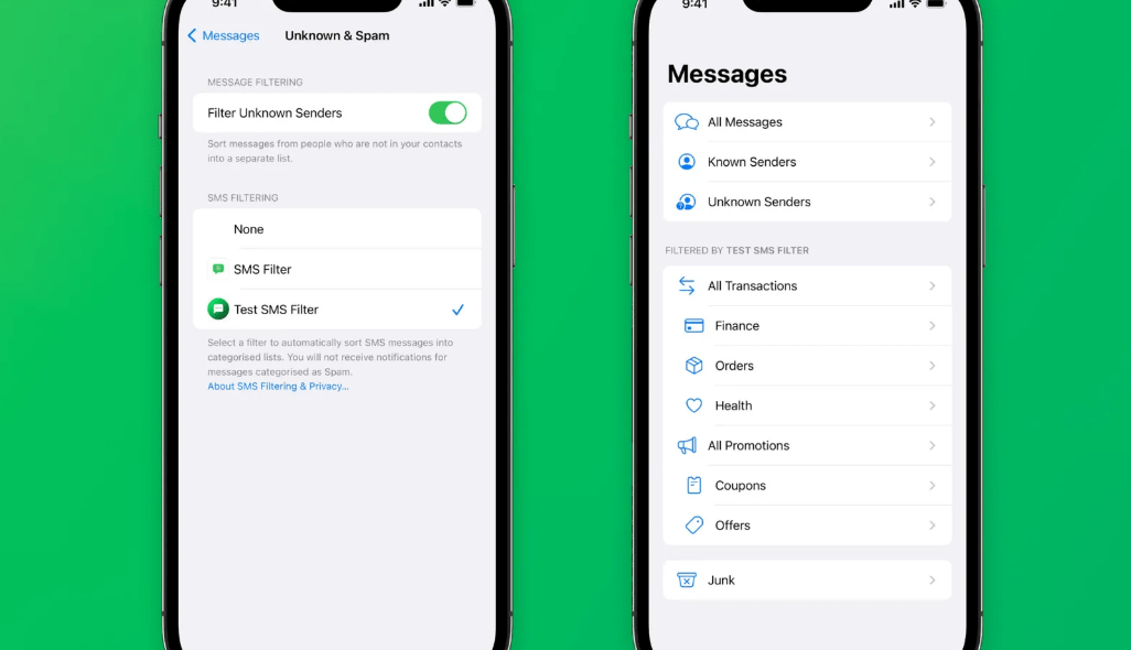 苹果iOS 16的短信过滤API支持更多信息类别_应用_垃圾_用户