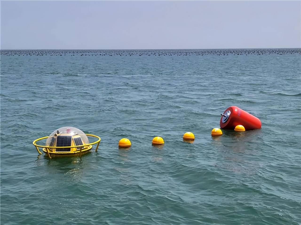 威海东部海域首座波浪浮标布放_海洋_观测_监测