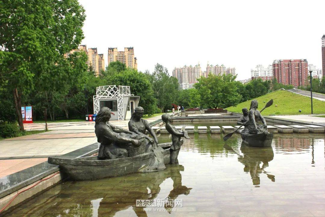 金河公园景色怡人,消夏好去处_哈尔滨_刘奕萱_水池