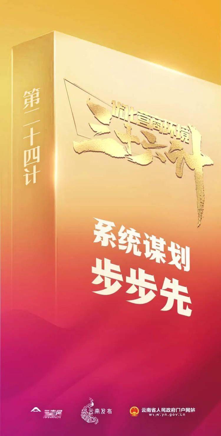 优化营商环境三十六计93系统谋划步步先