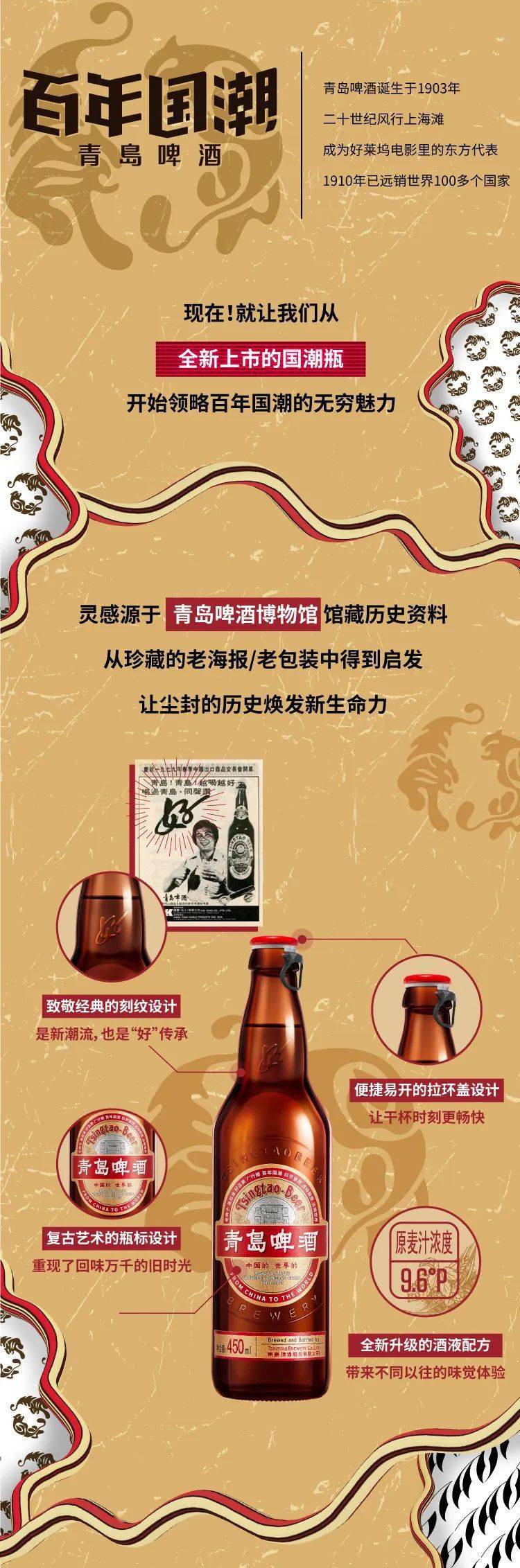 青岛啤酒国潮1903瓶装图片