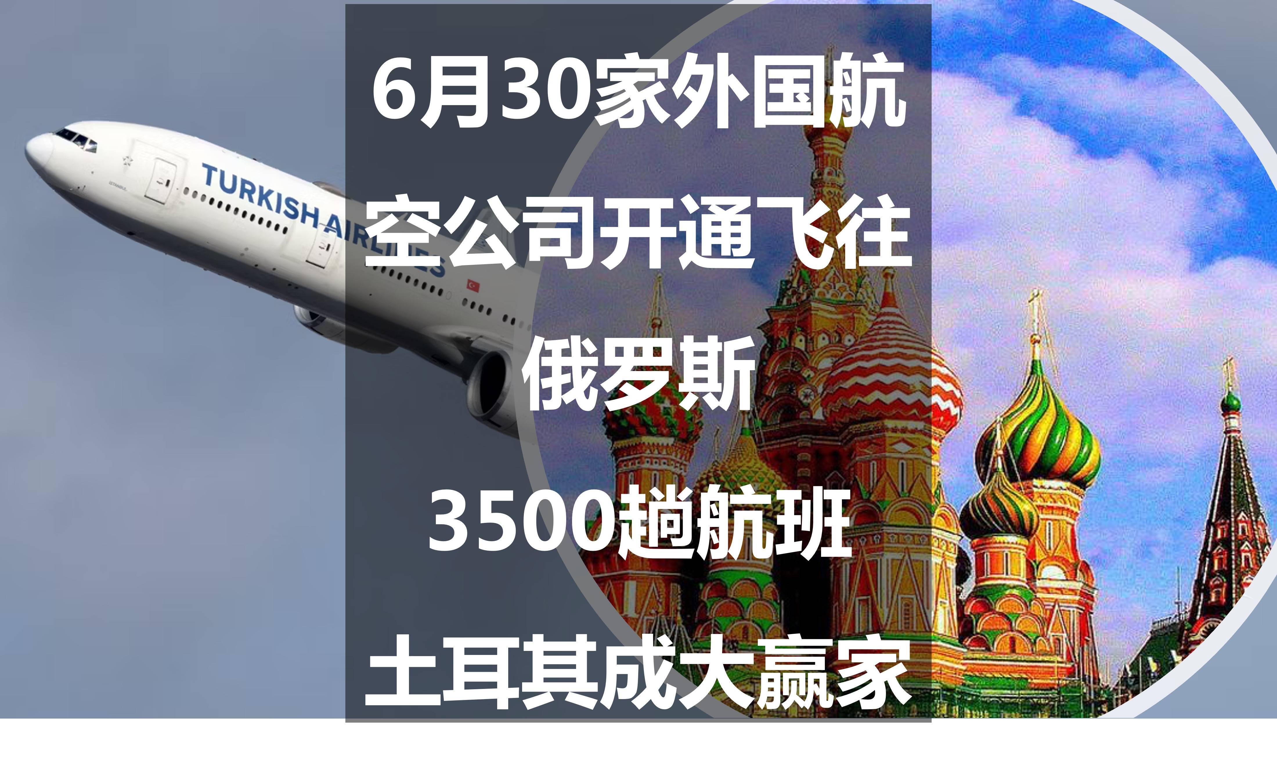 6月30家外国航空公司开通飞往俄罗斯3500趟航班 土耳其成大赢家 座位 年会 隔离