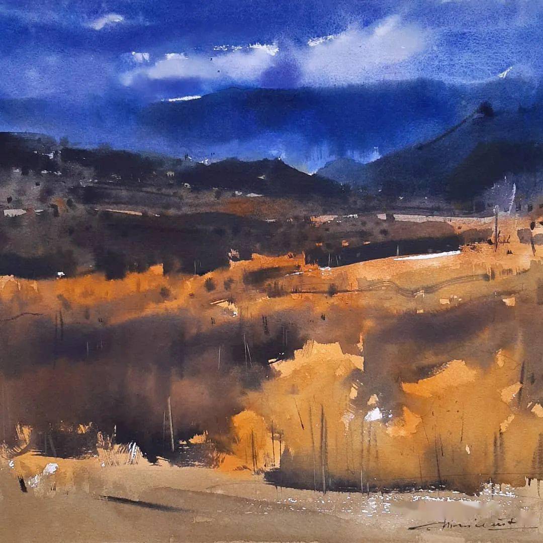 摩尔多瓦水彩画家eugenchisnicean精致的豪放派