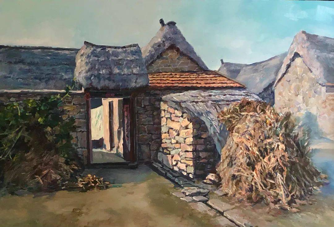 67画家笔下的石岛海草房唤起心中的乡愁