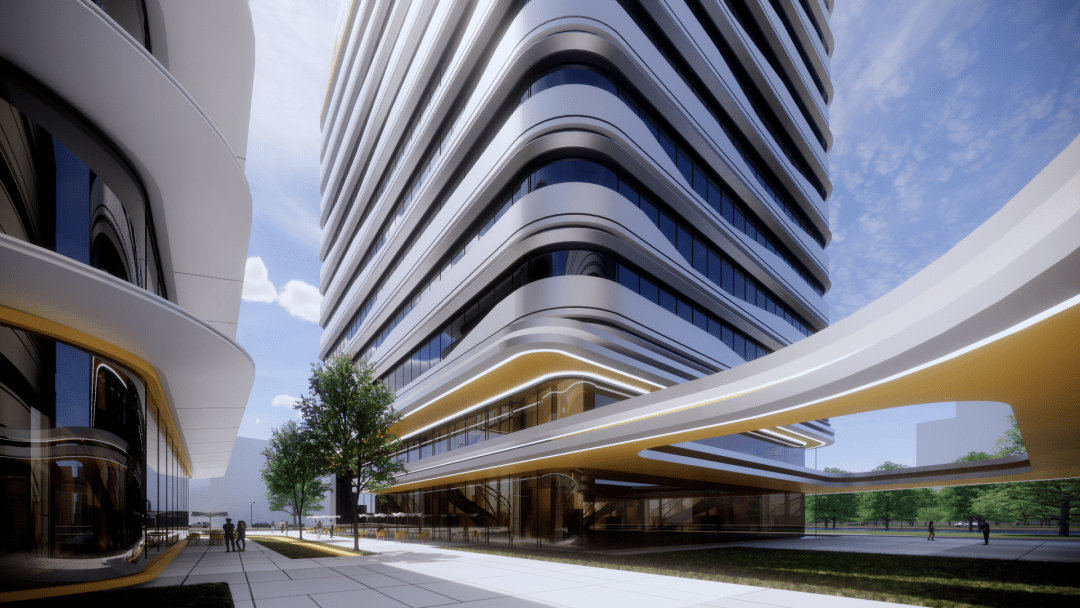 高层研发楼08fta建筑细部设计,微末之处显露人本温情设计不仅以水纹