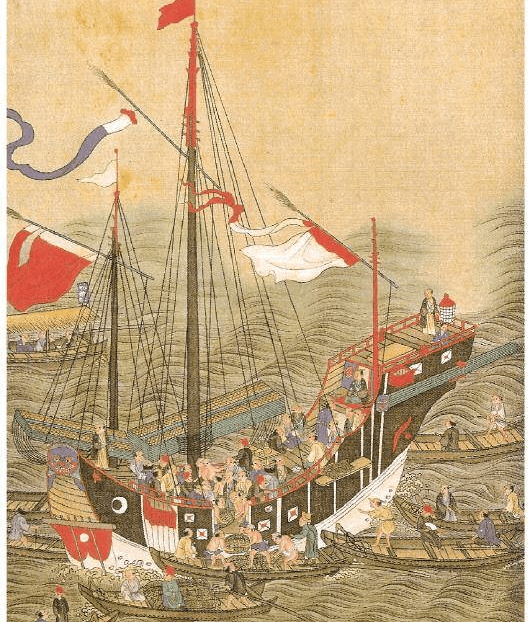 与中国商人交易许多欧洲殖民地经济曾依赖于中国的帆船贸易钱江还指出