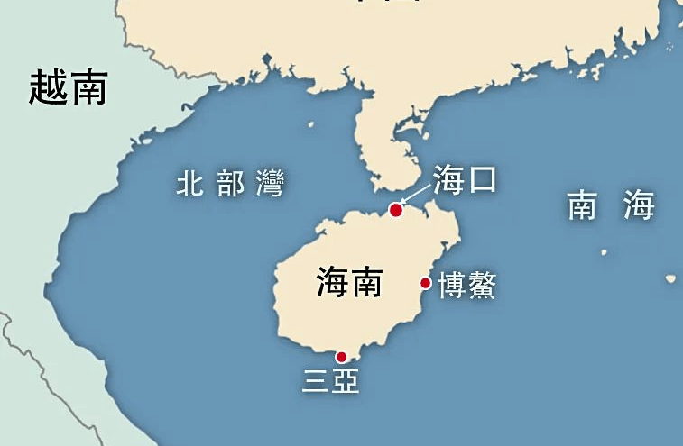 地图上的海南岛图片