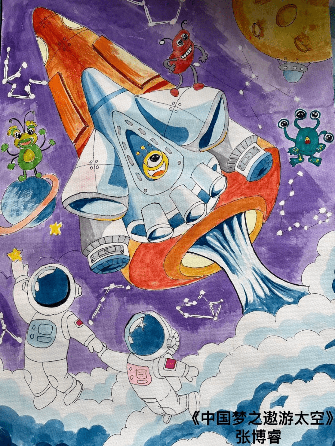 【复华美术】童心向党,科技筑梦——复华小学科技文化墙绘画比赛颁奖