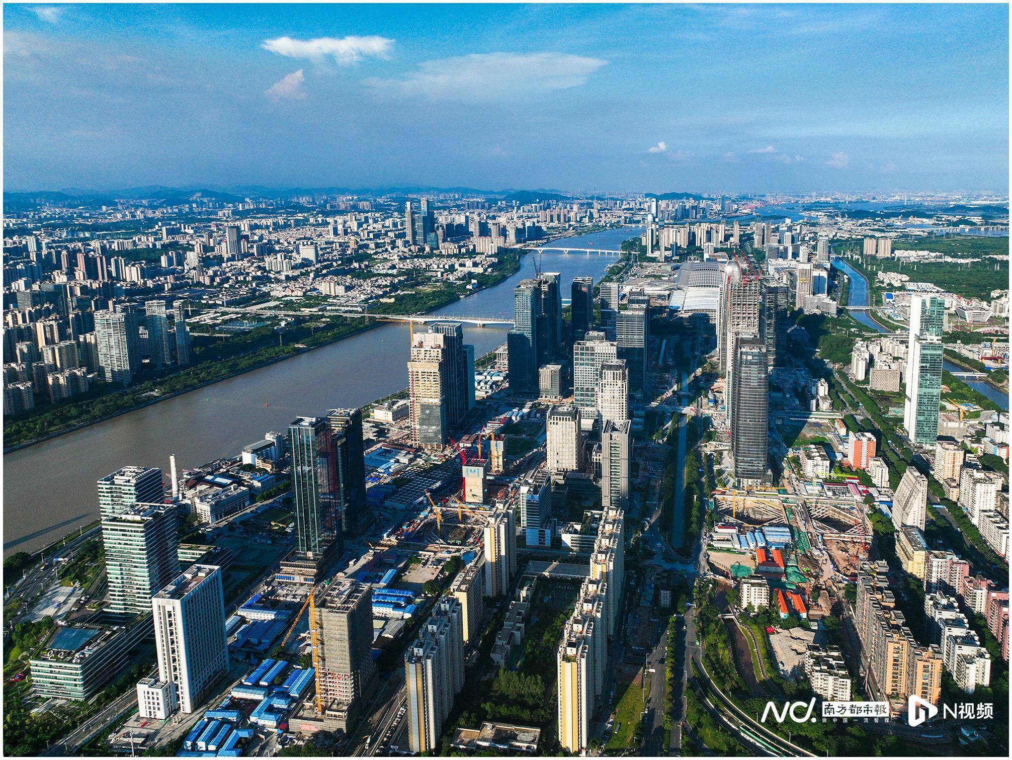 航拍琶洲人工智能与数字经济试验区打造全国算法高地