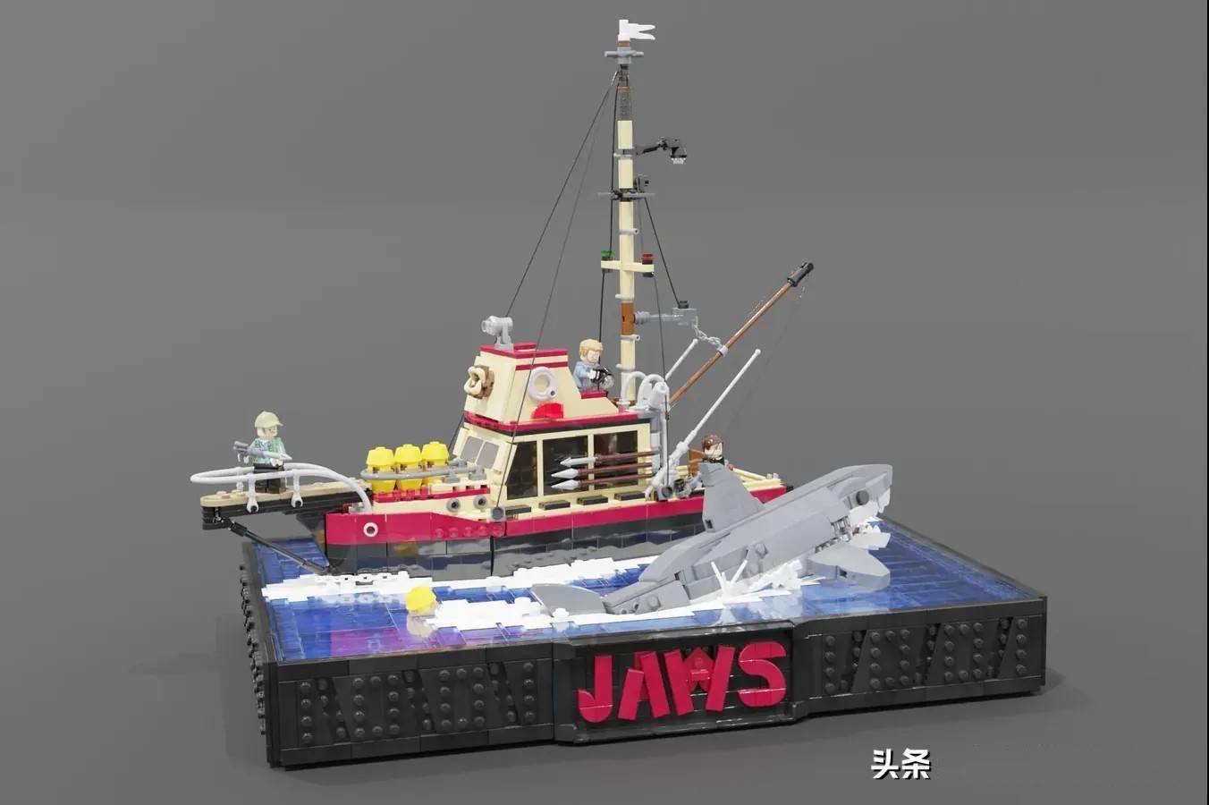 影史十大恐怖片之一《大白鲨》,用乐高如何呈现?_布鲁斯_电影_模型