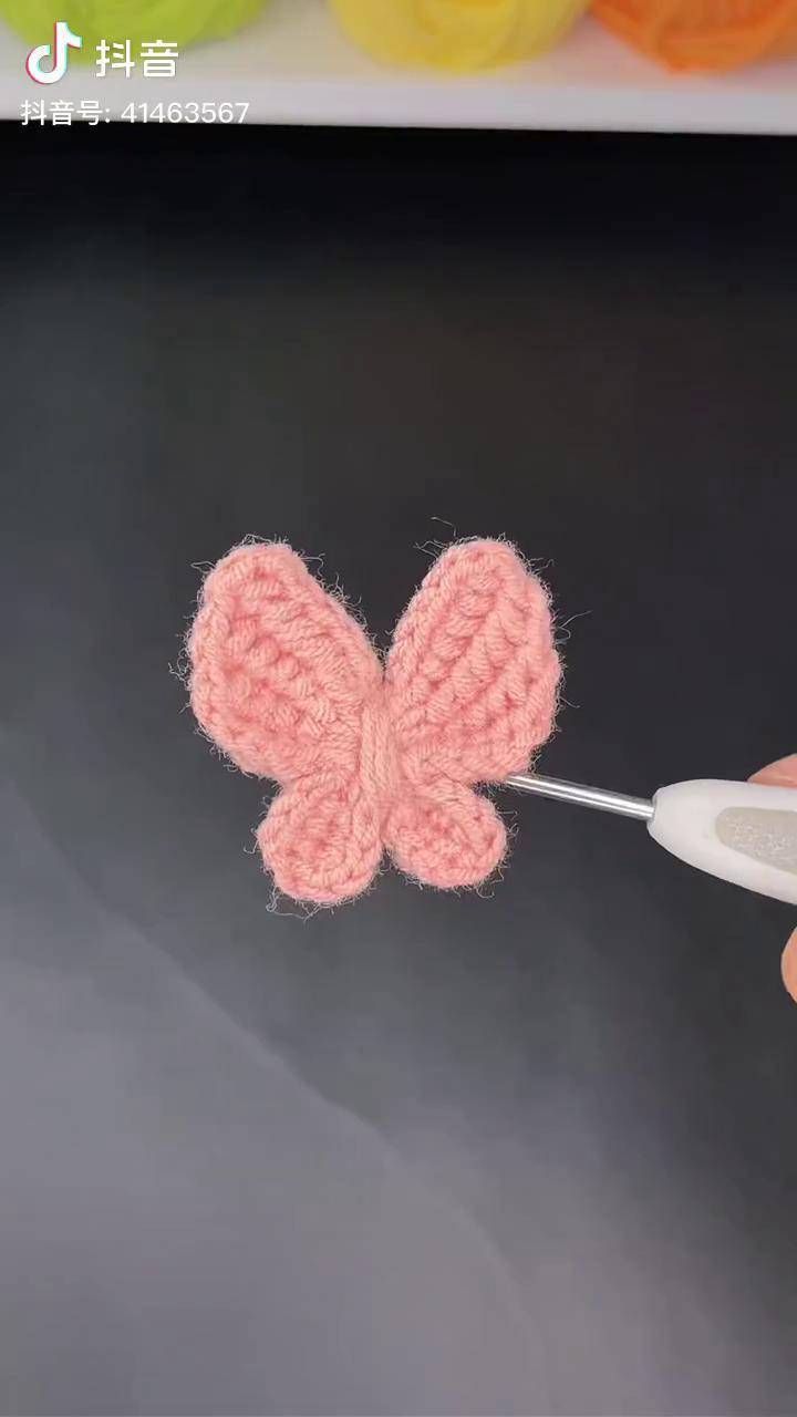 阿富汗针法蝴蝶钩织钩针编织手工diy爱生活爱编织