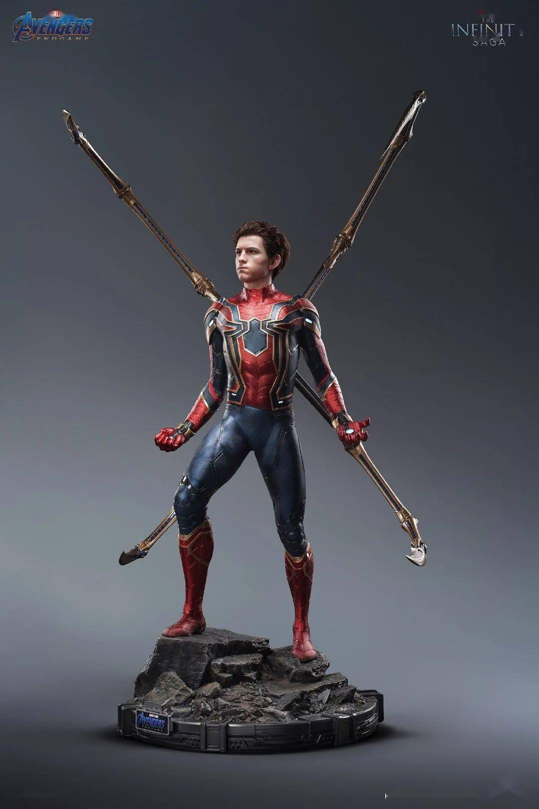 新品预定queenstudiosqs12复仇者联盟钢铁蜘蛛侠全身像雕像