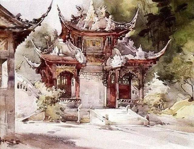 水彩画 風景画 中華人民共和国 画家 婁中國 直筆 額装 61mTccKj0fL._UF350,350_QL50_.jpg