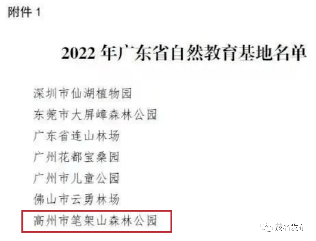 省级自然教育基地+1！快来茂名这个公园开启自然探秘之旅