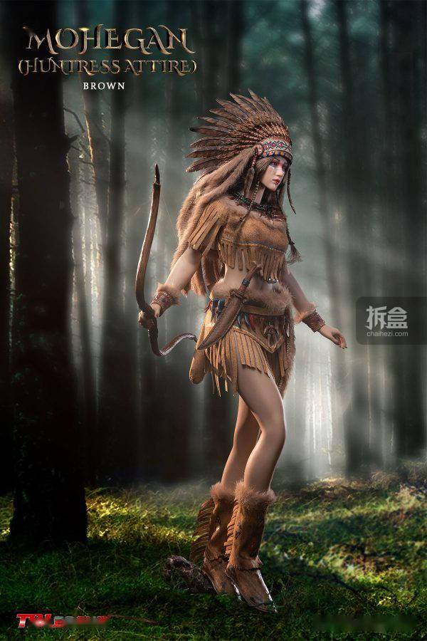 tbleague莫西干人猎装版16印第安女战士可动人偶手办