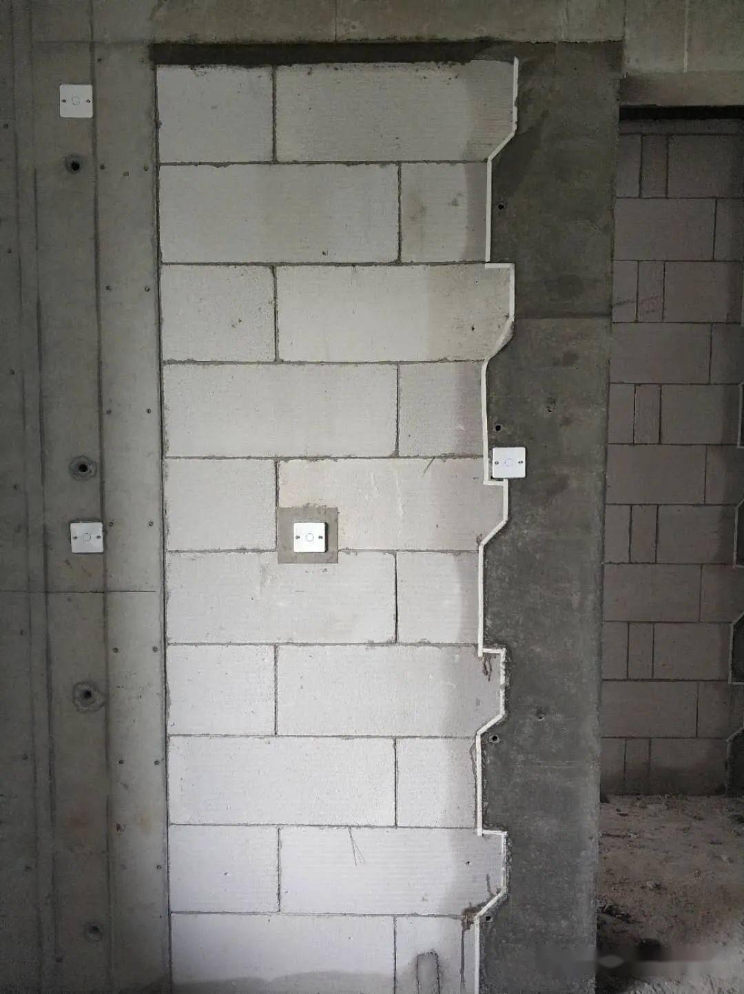 构造柱成型效果9样板评审现场检查工艺要点精细放线 精确放设墙体双边