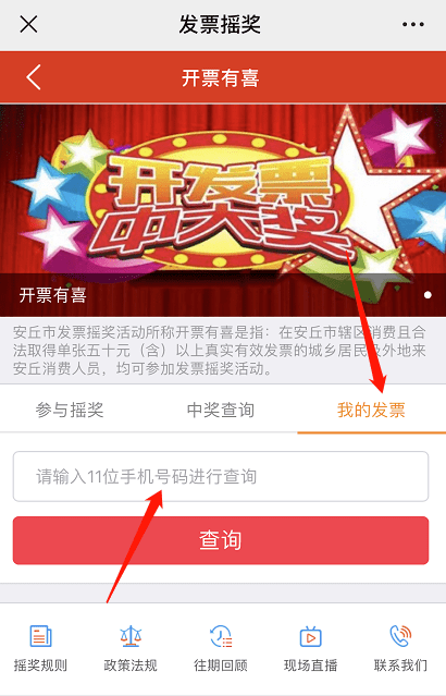 网上如何通过手机号码查询开的发票