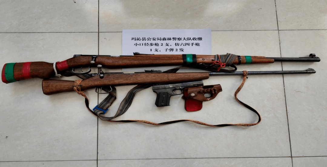 基层动态玛沁县森警大队收缴各类枪3支