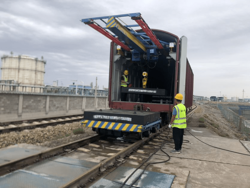 塔河炼化公司铁路专用线轨道衡顺利通过年度计量检定_质检中心_衡车
