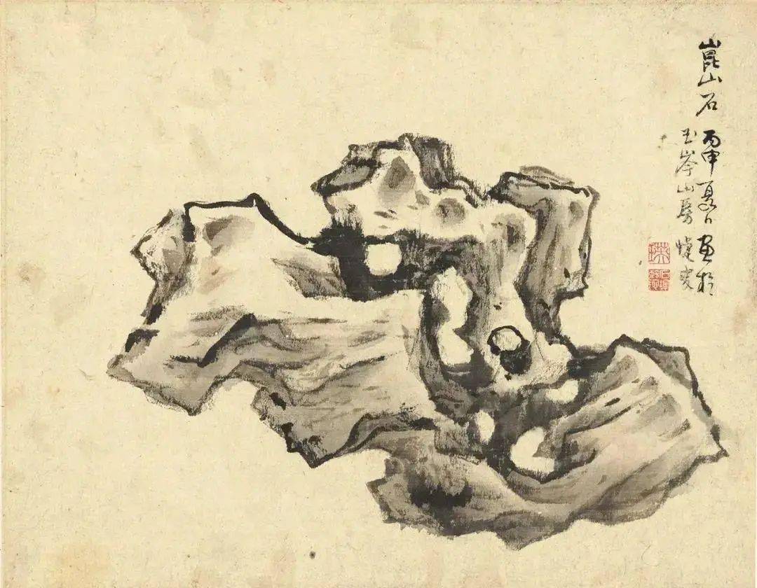 蓝瑛石头画,鬼斧神工,暇想无穷的抽象美_石册_内页_作品
