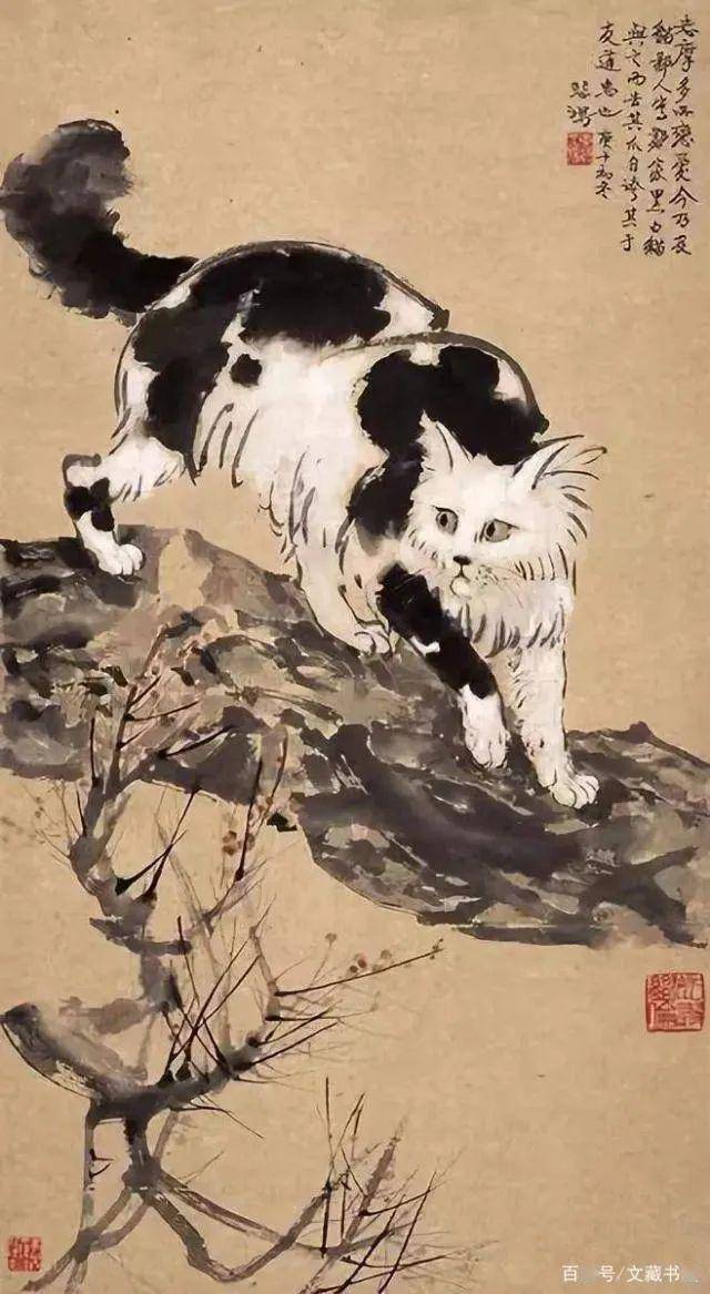 徐悲鴻風の「双猫図」 徐悲鴻風の「双猫図」 - メルカリ
