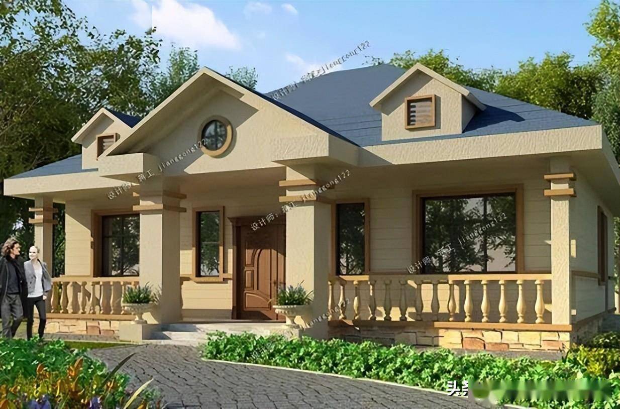 4款一层农村养老别墅,160平大平层,三代同堂养老居家建房首选_的设计