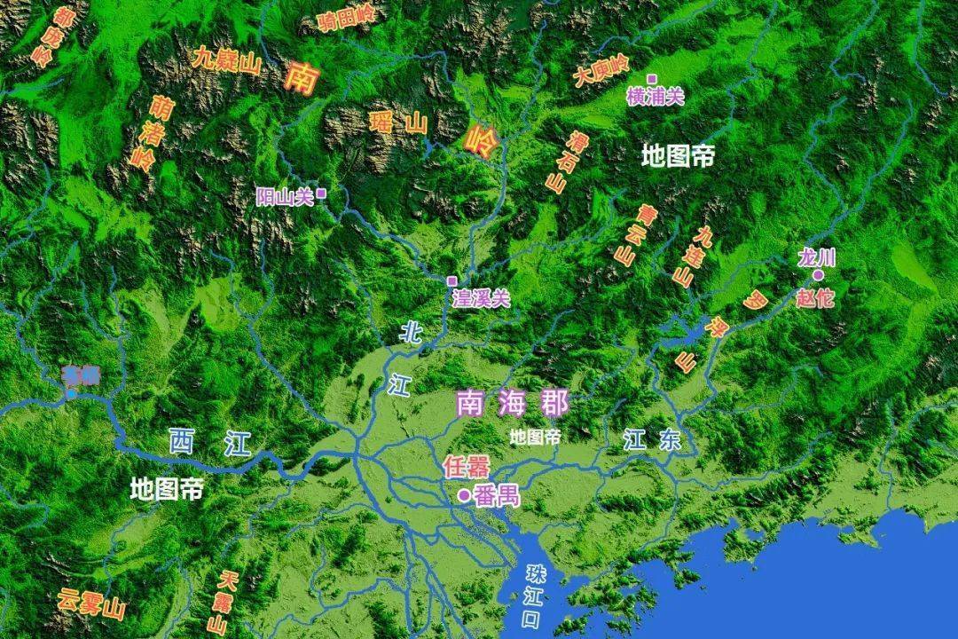 广东海拔地形图图片