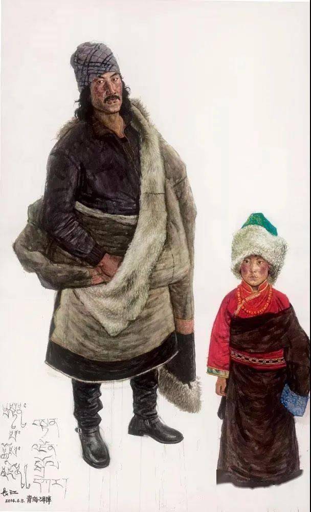 圣洁的高原——著名画家吴长江水彩作品欣赏!_cm_颜料_纸本