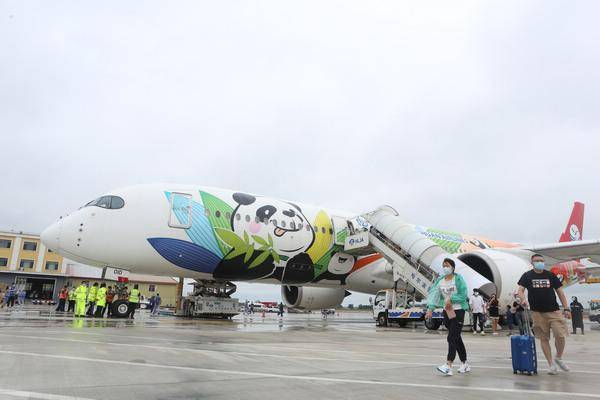 哈尔滨机场成功保障远程宽体客机空客a350首次降落_航线_航空_黑龙江