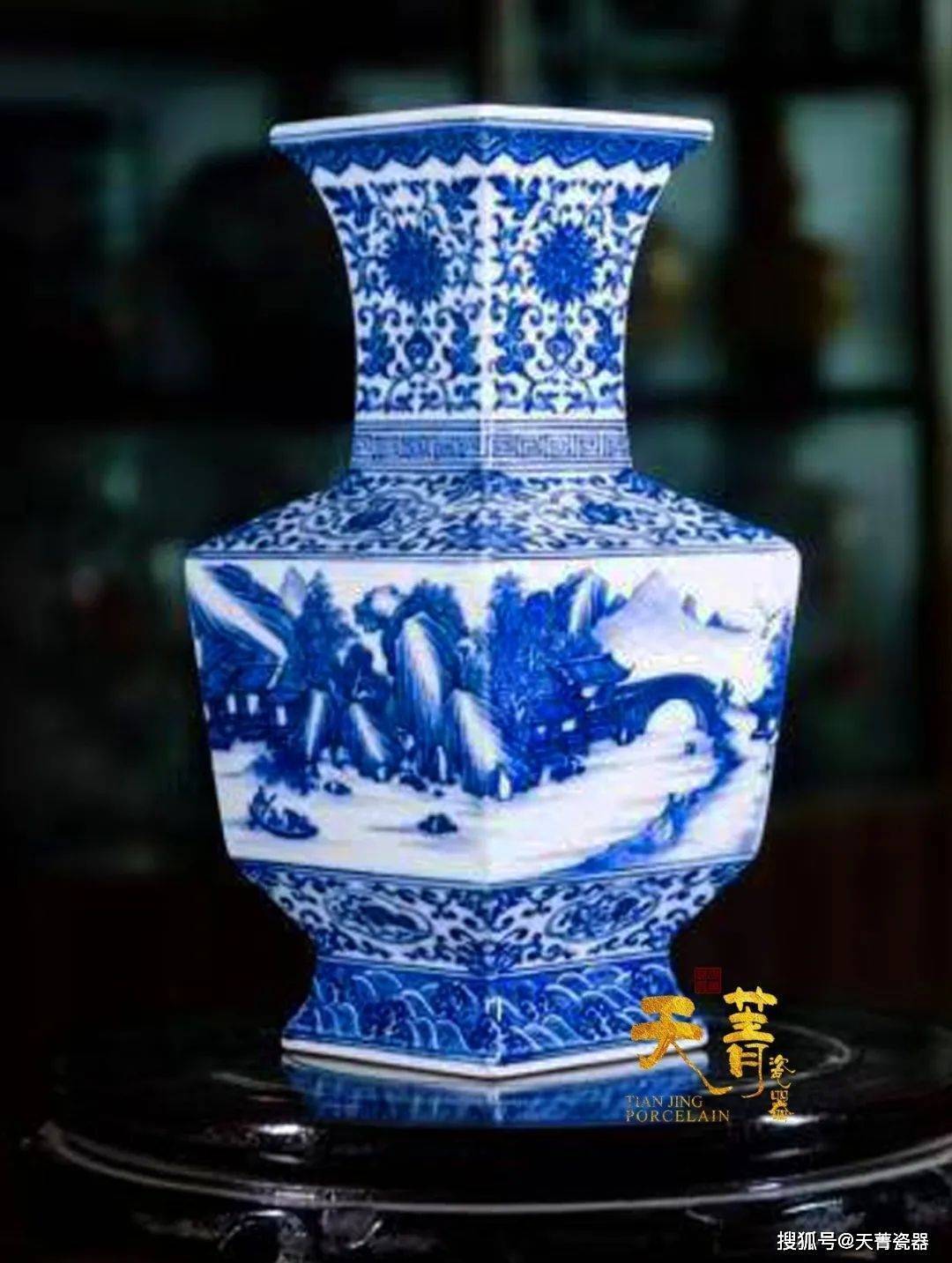 天菁瓷器|“翁氏青花”第八代传人【翁继红】，当代柴窑青花官窑掌舵人_搜狐网