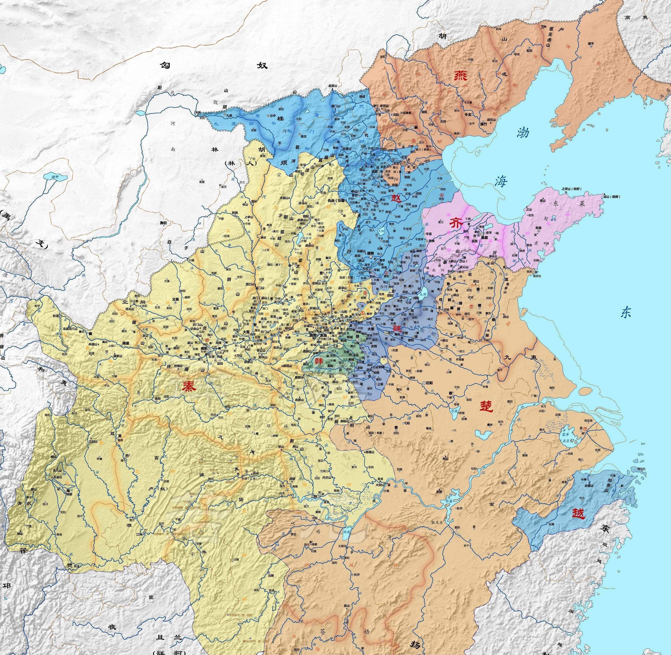 地圖中的歷史:戰國七雄的國力分析_楚國_總人口_周文王