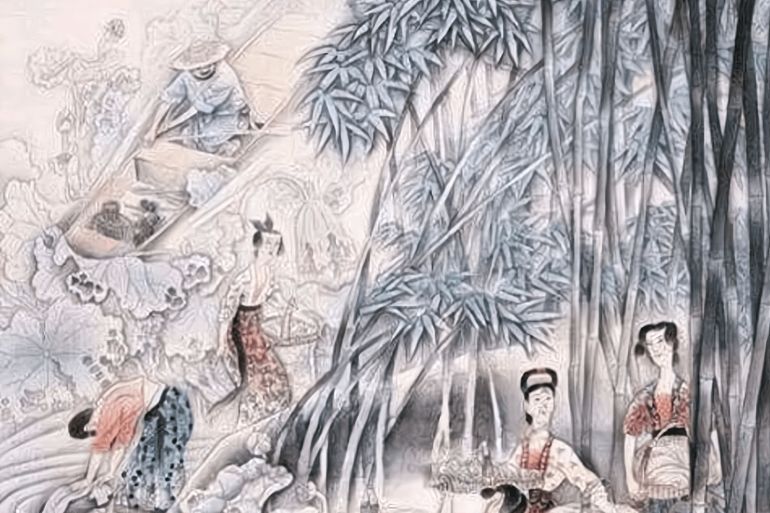 明月松间照,清泉石上流.竹喧归浣女,莲动下渔舟.