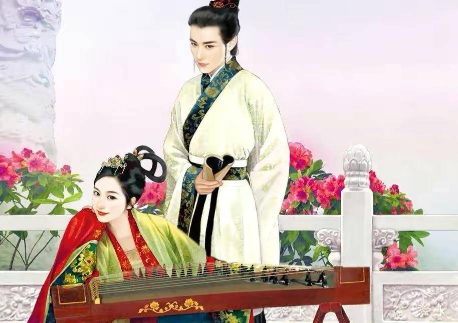 古风"王侯将相才子佳人"插画图,那些年追过的古装cp这里都有