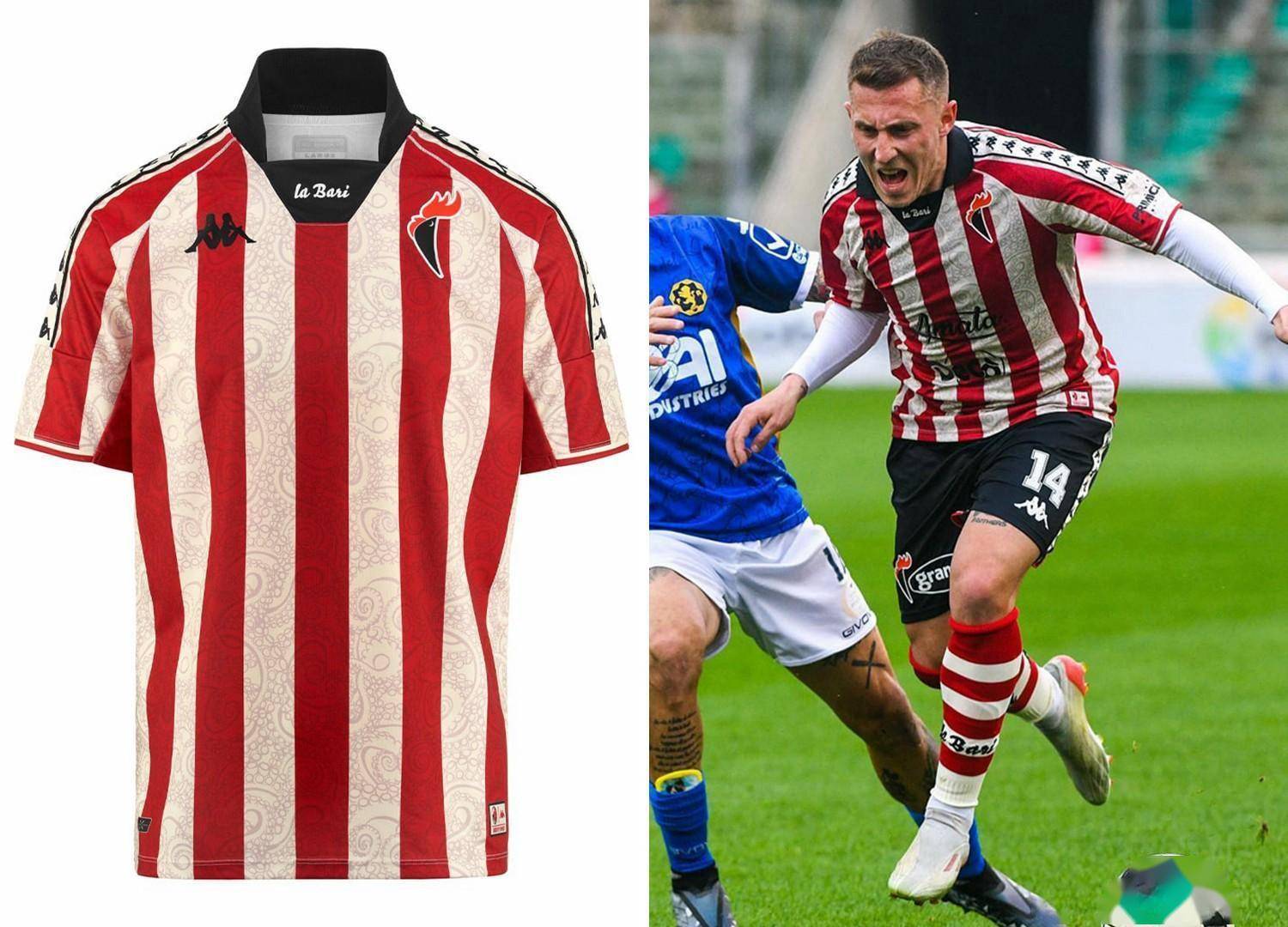 巴里特别版球衣这件来自意大利巴里足球俱乐部的特别版球衣是俱乐部与