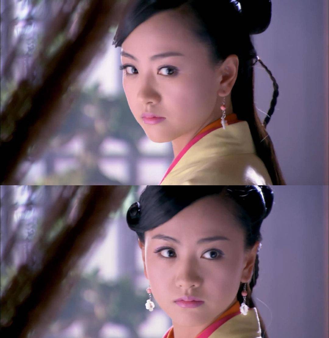 还有杨蓉饰演的小师妹"岳灵珊",我也是蛮钟爱的,比较喜欢看她演活泼