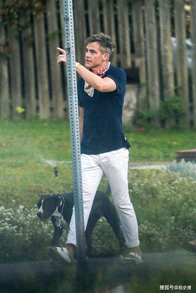 遛狗的美国明星,克丽丝·泰根的牛头犬价值100万_小狗_带着_穿着