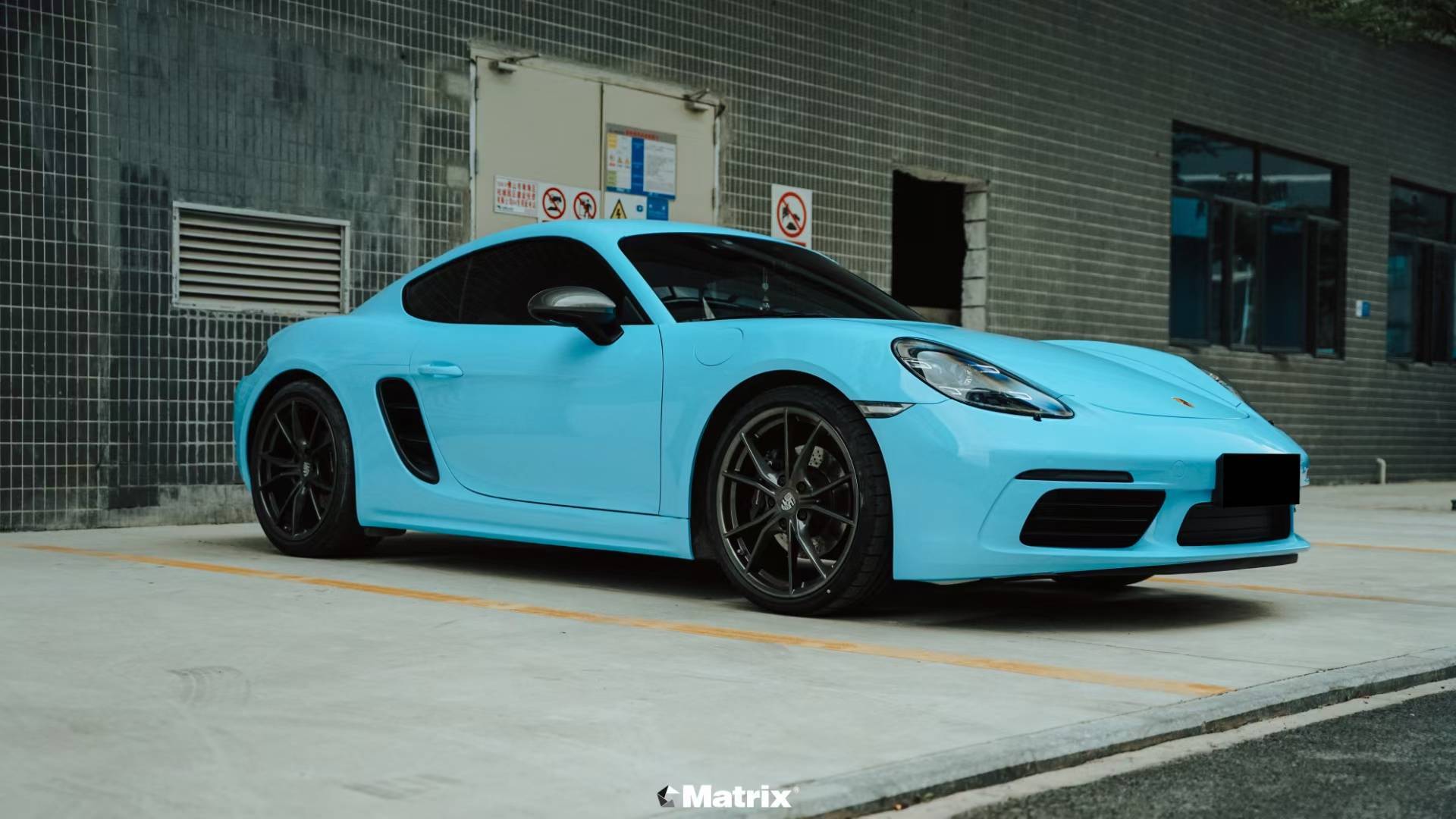 保时捷718t矩阵改色膜迈阿密蓝,充满着神秘和浪漫_搜狐汽车_搜狐网