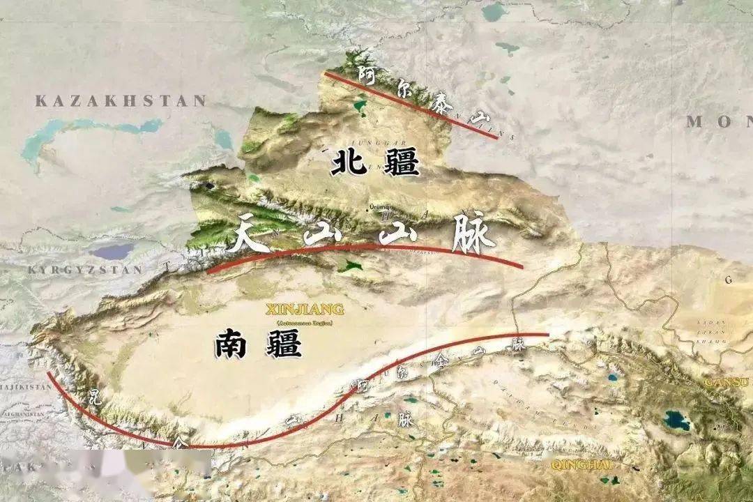 天山山脉地图位置图片