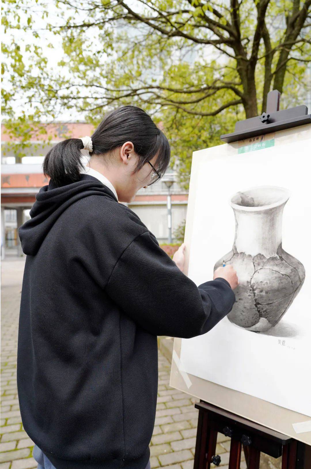 2022素描 鉛畫紙90×60cm上山陶壺(pottery flask changchengli)