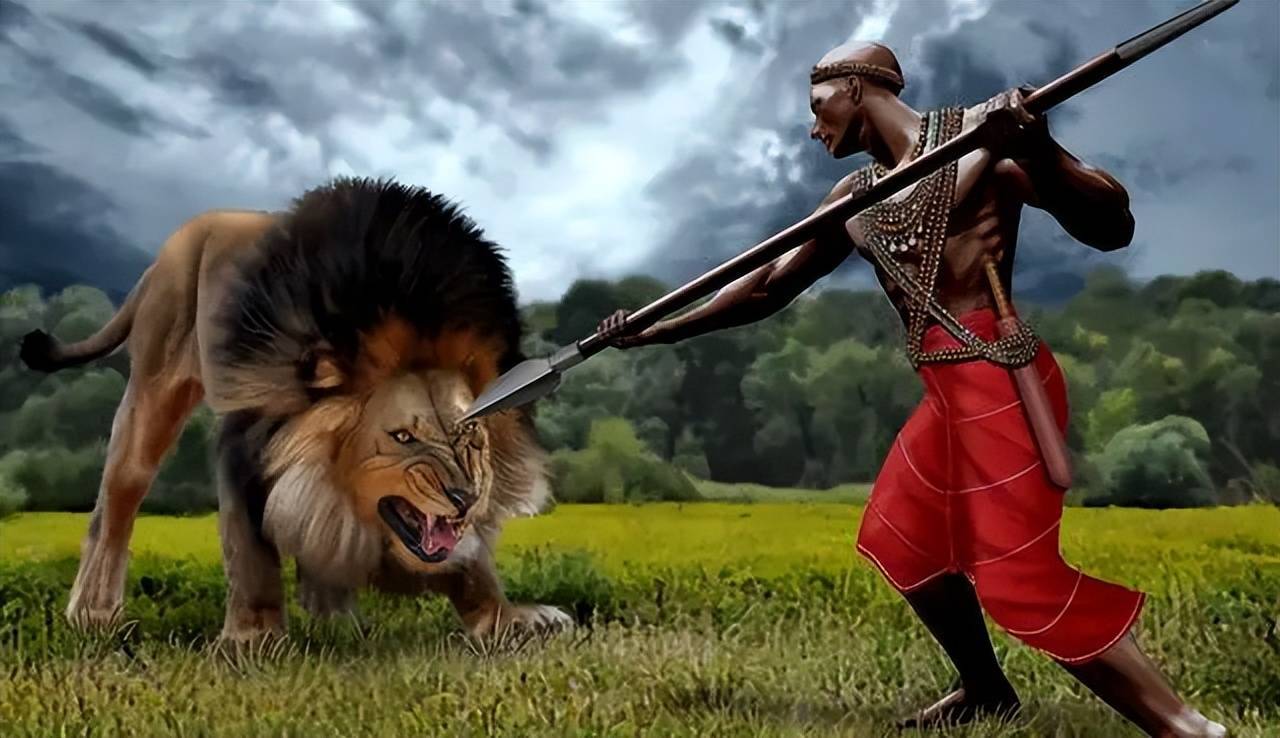 从狮群嘴里抢肉吃,连草原之王都害怕的草原霸主马赛人,什么段位_狮子