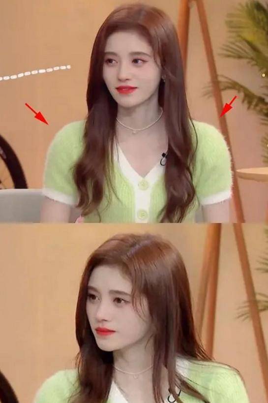 有种"小心机"叫鞠婧祎,穿衣加上垫肩被吐槽:装备真的很齐全了_网友